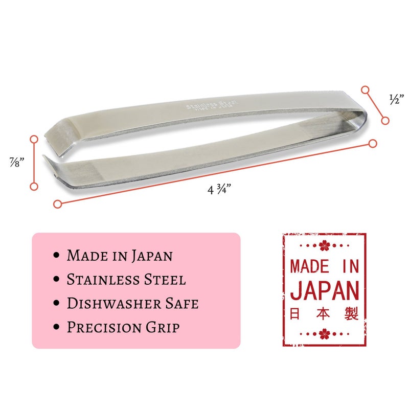 Kwizing Made In Japan Fish Bone Tweezers (2-pack) - Non-Slip, Precision Grip - Debone Salmon, Bass, Catfish - Stainless Steel Handmade Japanese Craftsmanship (4 3/4") - Image 2